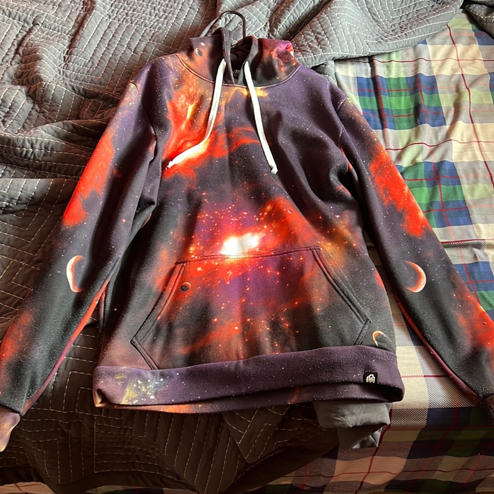 Oversized Graphic Space Hoodie